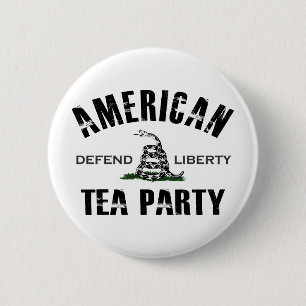 Amerikanisches Tee-Party Button