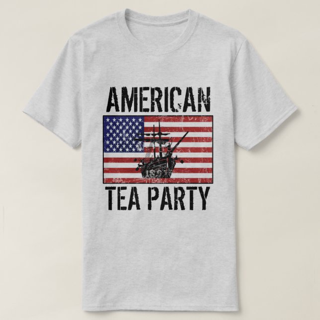 Amerikanisches Tee-Party T-Shirt (Design vorne)