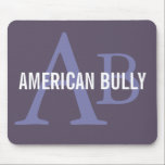 Amerikanisches Tyrann-Zucht-Monogramm Mousepad<br><div class="desc">Diese kundengerechte amerikanische TyrannKonzeption des Produkts macht ein einzigartiges Hundezuchtgeschenk für amerikanische Tyrannliebhaber und -Eigentümer! Fertigen Sie besonders an oder personifizieren Sie sie! Zeigen Sie sogar noch mehr Individualität, wenn Sie den Entwurf besonders anfertigen: ändern Sie den Schriftart oder die Farbe (Farbe) der mit Monogramm Initialen oder des Hintergrundes, redigieren...</div>