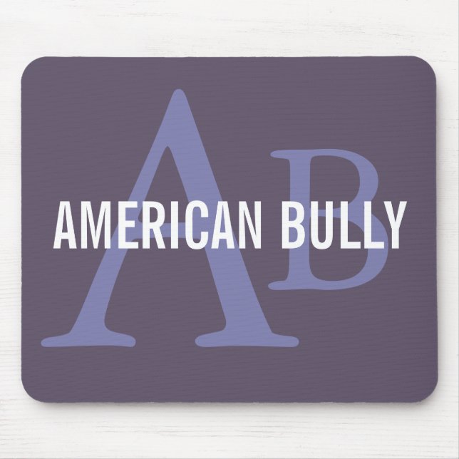 Amerikanisches Tyrann-Zucht-Monogramm Mousepad (Vorne)