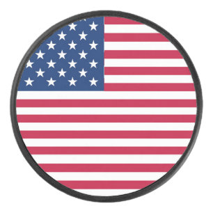 Amerikanisches USA-Flagge-Stolz-Design Eishockey Puck