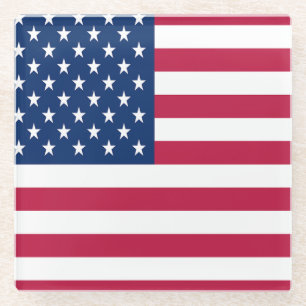 Amerikanisches USA-Flagge-Stolz-Design Glasuntersetzer