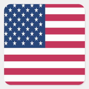 Amerikanisches USA-Flagge-Stolz-Design Quadratischer Aufkleber