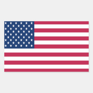 Amerikanisches USA-Flagge-Stolz-Design Rechteckiger Aufkleber