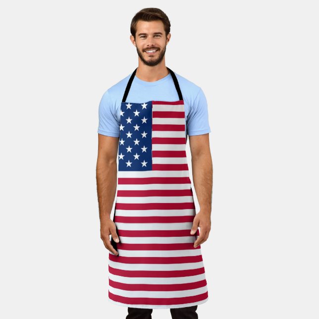 Amerikanisches USA-Flagge-Stolz-Design Schürze (Getragen)
