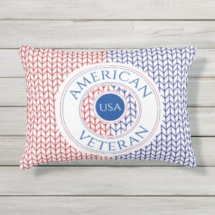 AMERIKANISCHES VETERAN Außenkissen / weiß Kissen Für Draußen