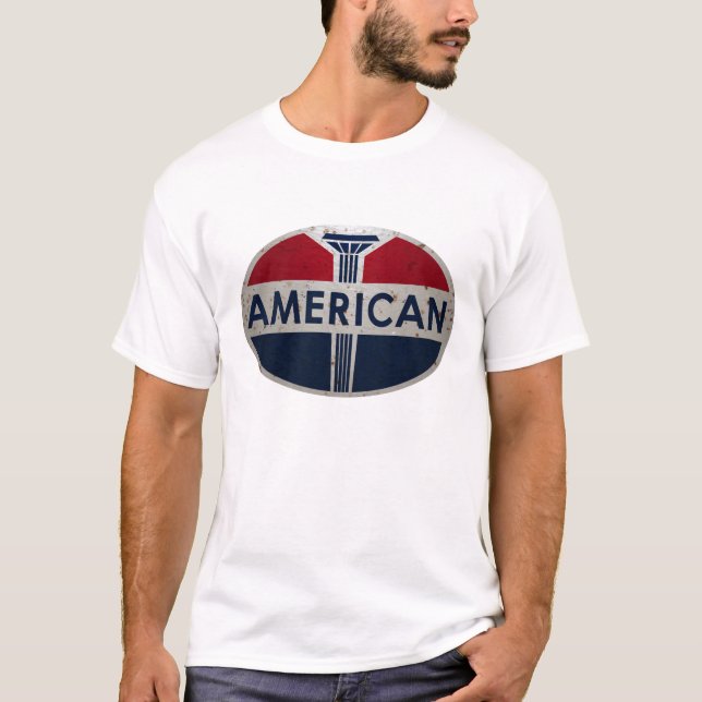 Amerikanisches Vintages Zeichen der Tankstelle T-Shirt (Vorderseite)