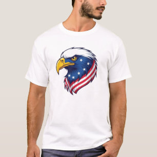 Amerikanisches Weißkopfseeadler-Flaggen-T-Shirt T-Shirt