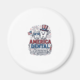 Amerikanisches Zahnarzt-Team Patriotisches Zahnvek Magnet