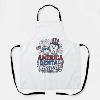 Amerikanisches zahnärztliches Team patriotisches Z Schürze