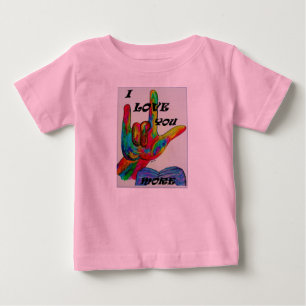 Amerikanisches Zeichen-Sprachen-I LIEBE ASL SIE Baby T-shirt