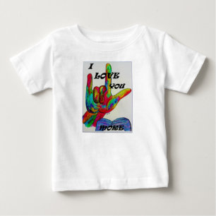 Amerikanisches Zeichen-Sprachen-I LIEBE ASL SIE Baby T-shirt