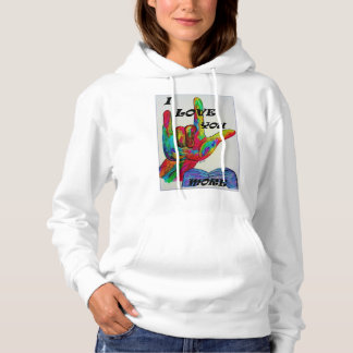 Amerikanisches Zeichen-Sprachen-I LIEBE ASL SIE Hoodie