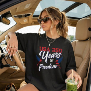 Amerikas 250. Geburtstag 1776-2026 Grafik Feuer T-Shirt