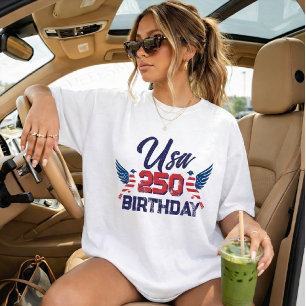 Amerikas 250. Geburtstag 1776-2026 Grafik Feuer T-Shirt