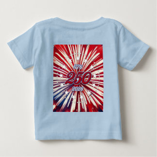 Amerikas 250. Geburtstag 1776-2026 RWB Feuerwerk Baby T-shirt