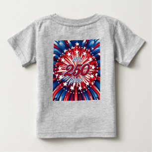 Amerikas 250. Geburtstag 1776-2026 RWB Feuerwerk Baby T-shirt