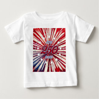 Amerikas 250. Geburtstag 1776-2026 RWB Feuerwerk  Baby T-shirt