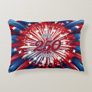 Amerikas 250. Geburtstag 1776-2026 RWB Feuerwerk Dekokissen