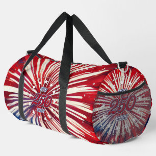 Amerikas 250. Geburtstag 1776-2026 RWB Feuerwerk Duffle Bag