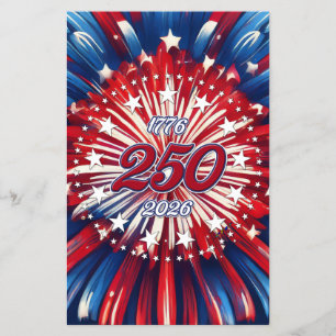 Amerikas 250. Geburtstag 1776-2026 RWB Feuerwerk Flyer