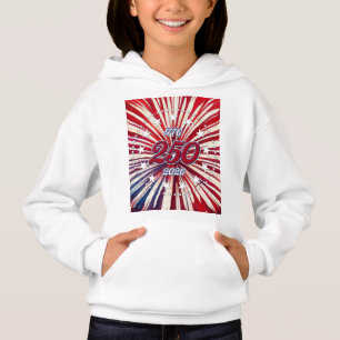 Amerikas 250. Geburtstag 1776-2026 RWB Feuerwerk Hoodie