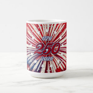 Amerikas 250. Geburtstag 1776-2026 RWB Feuerwerk Kaffeetasse