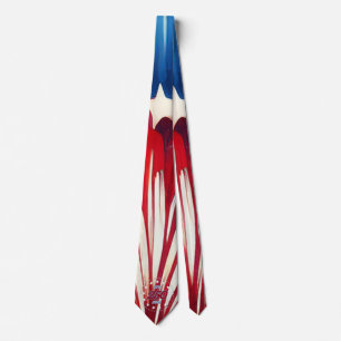 Amerikas 250. Geburtstag 1776-2026 RWB Feuerwerk Krawatte