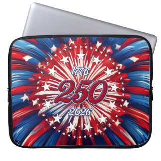 Amerikas 250. Geburtstag 1776-2026 RWB Feuerwerk Laptopschutzhülle