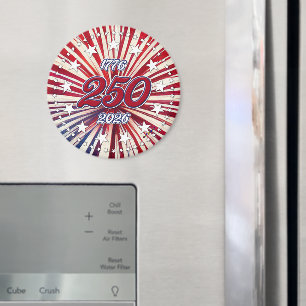 Amerikas 250. Geburtstag 1776-2026 RWB Feuerwerk Magnet