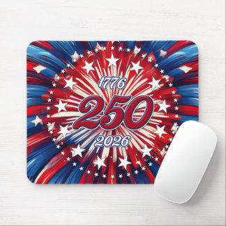 Amerikas 250. Geburtstag 1776-2026 RWB Feuerwerk Mousepad