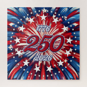Amerikas 250. Geburtstag 1776-2026 RWB Feuerwerk Puzzle