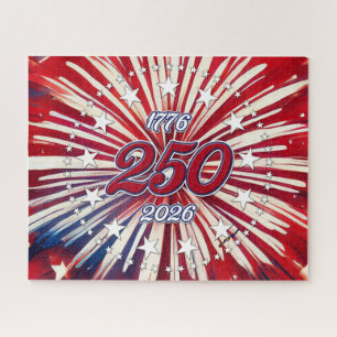 Amerikas 250. Geburtstag 1776-2026 RWB Feuerwerk Puzzle