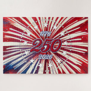 Amerikas 250. Geburtstag 1776-2026 RWB Feuerwerk Puzzle