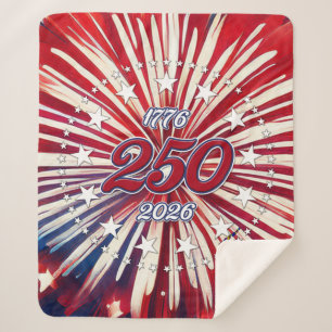 Amerikas 250. Geburtstag 1776-2026 RWB Feuerwerk Sherpadecke