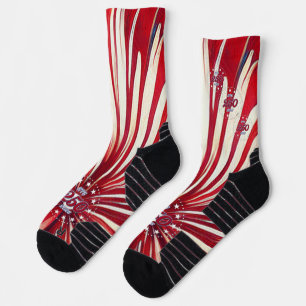 Amerikas 250. Geburtstag 1776-2026 RWB Feuerwerk Socken