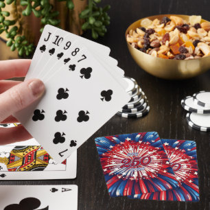 Amerikas 250. Geburtstag 1776-2026 RWB Feuerwerk Spielkarten