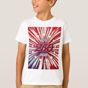 Amerikas 250. Geburtstag 1776-2026 RWB Feuerwerk T-Shirt