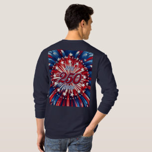 Amerikas 250. Geburtstag 1776-2026 RWB Feuerwerk T-Shirt