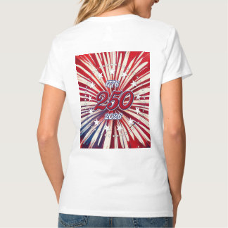 Amerikas 250. Geburtstag 1776-2026 RWB Feuerwerk  T-Shirt