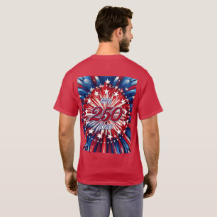 Amerikas 250. Geburtstag 1776-2026 RWB Feuerwerk T-Shirt