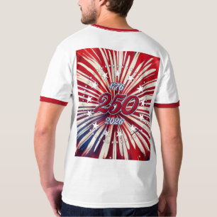 Amerikas 250. Geburtstag 1776-2026 RWB Feuerwerk  T-Shirt