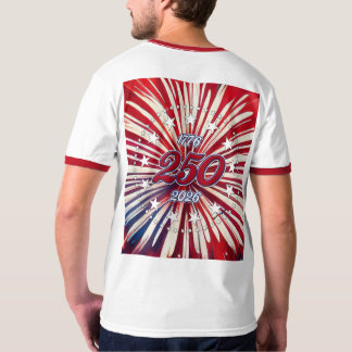 Amerikas 250. Geburtstag 1776-2026 RWB Feuerwerk  T-Shirt