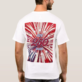 Amerikas 250. Geburtstag 1776-2026 RWB Feuerwerk  T-Shirt