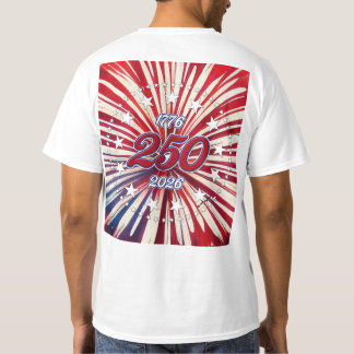 Amerikas 250. Geburtstag 1776-2026 RWB Feuerwerk  T-Shirt