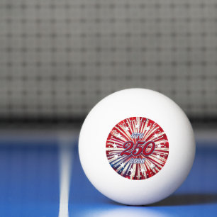 Amerikas 250. Geburtstag 1776-2026 RWB Feuerwerk Tischtennisball