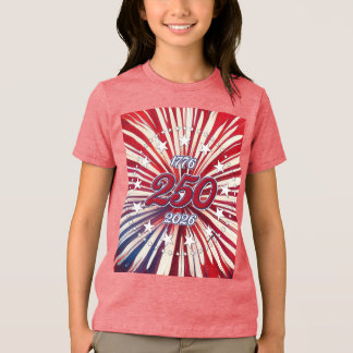 Amerikas 250. Geburtstag 1776-2026 RWB Feuerwerk  Tri-Blend Shirt
