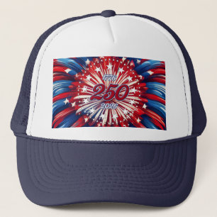 Amerikas 250. Geburtstag 1776-2026 RWB Feuerwerk Truckerkappe