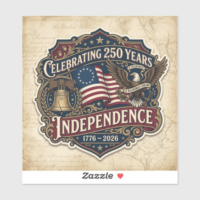 Amerikas 250. Geburtstag Aufkleber (Blatt)