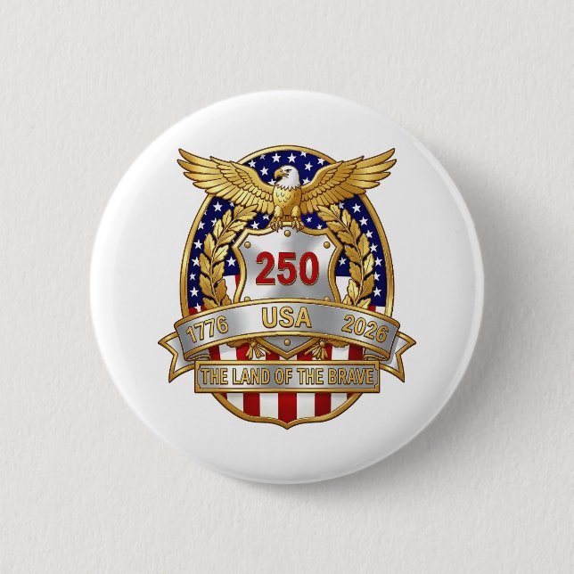 Amerikas 250. Geburtstag Button (Vorderseite)